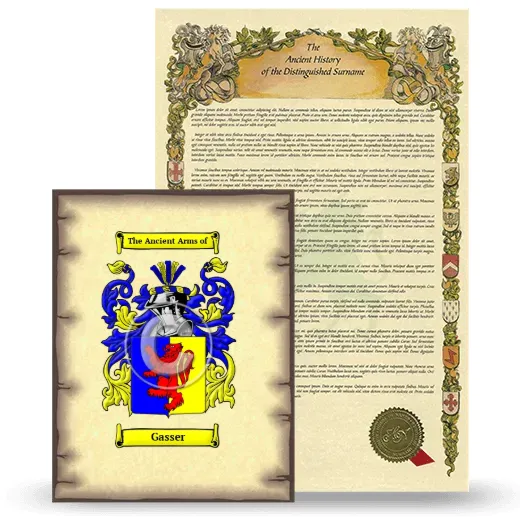 Gasser Coat of Arms and Surname History Package