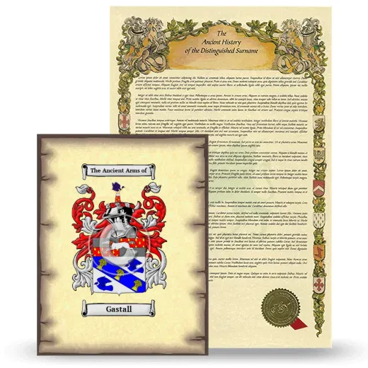 Gastall Coat of Arms and Surname History Package