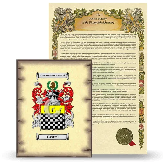 Gastrel Coat of Arms and Surname History Package