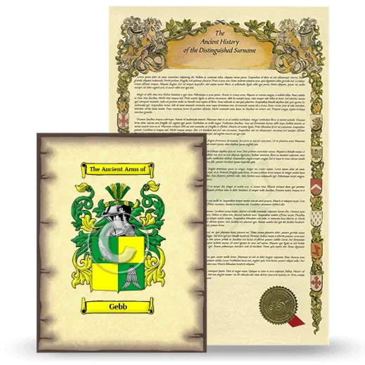 Gebb Coat of Arms and Surname History Package