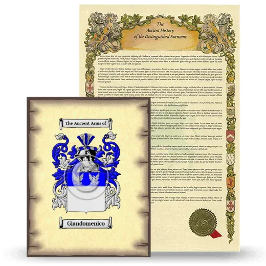 Giandomenico Coat of Arms and Surname History Package