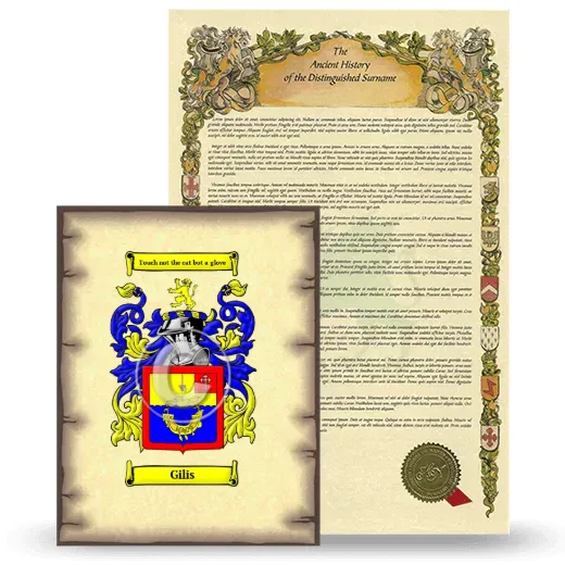 Gilis Coat of Arms and Surname History Package