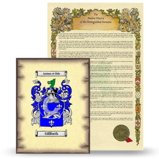 Gillforth Coat of Arms and Surname History Package
