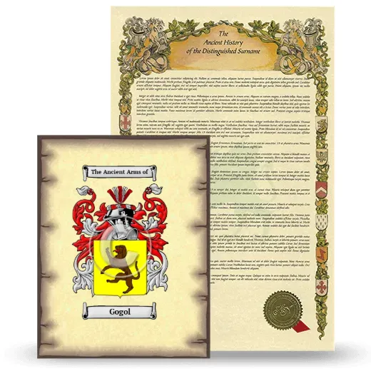 Gogol Coat of Arms and Surname History Package