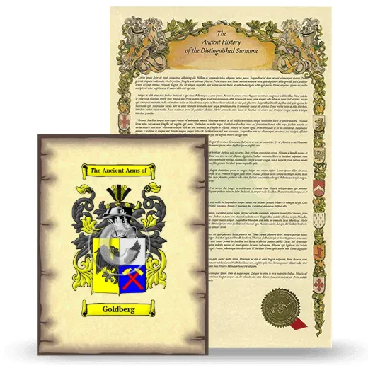Goldberg Coat of Arms and Surname History Package
