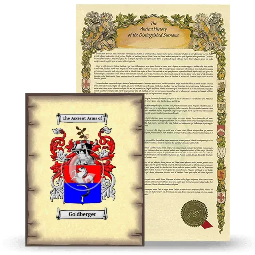 Goldberger Coat of Arms and Surname History Package