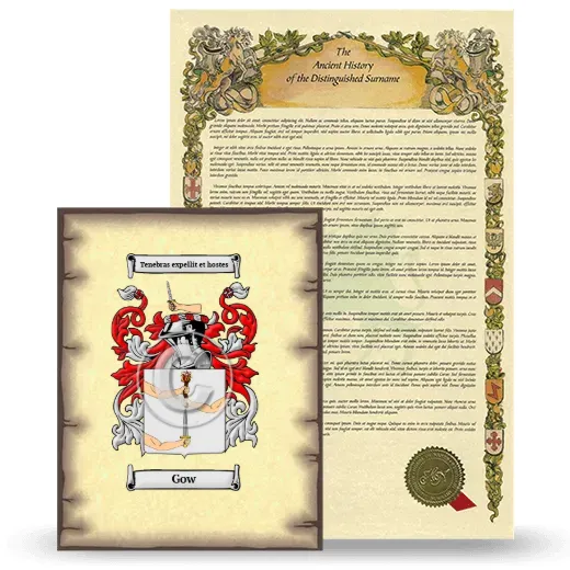 Gow Coat of Arms and Surname History Package