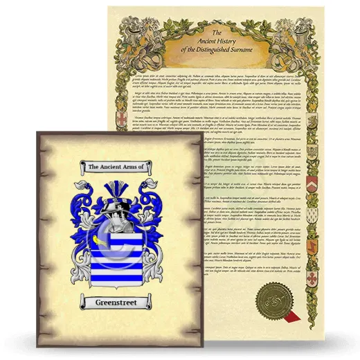 Greenstreet Coat of Arms and Surname History Package