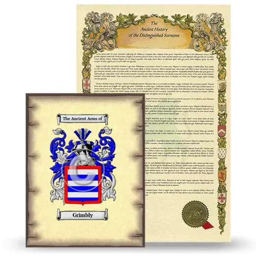 Grimbly Coat of Arms and Surname History Package