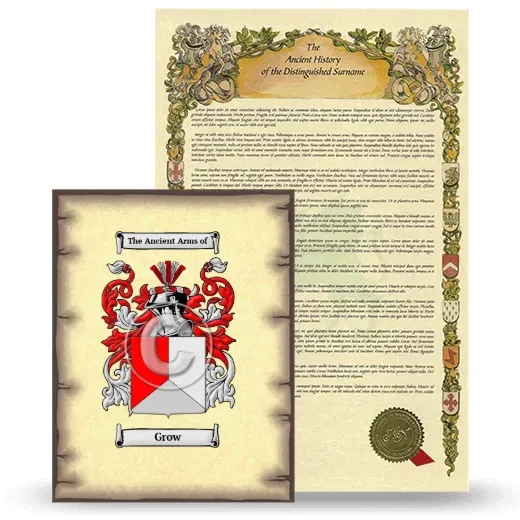 Grow Coat of Arms and Surname History Package