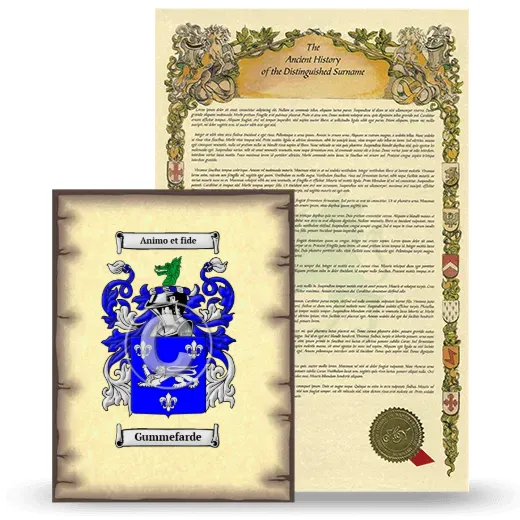 Gummefarde Coat of Arms and Surname History Package
