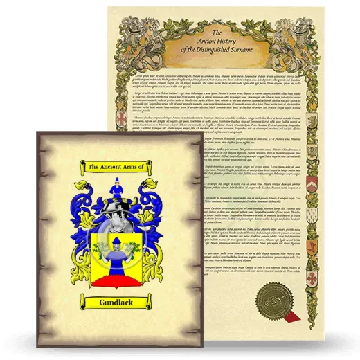 Gundlack Coat of Arms and Surname History Package