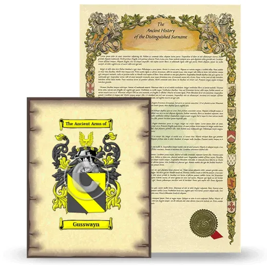 Gusswayn Coat of Arms and Surname History Package