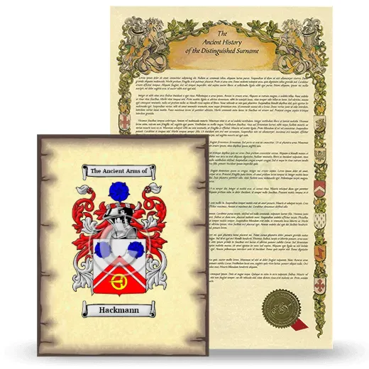 Hackmann Coat of Arms and Surname History Package