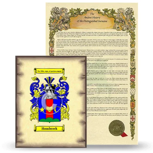 Hambrock Coat of Arms and Surname History Package