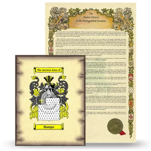 Hamps Coat of Arms and Surname History Package