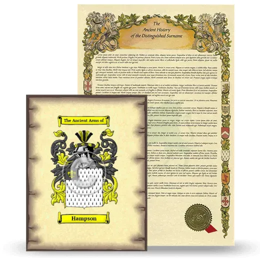 Hampson Coat of Arms and Surname History Package