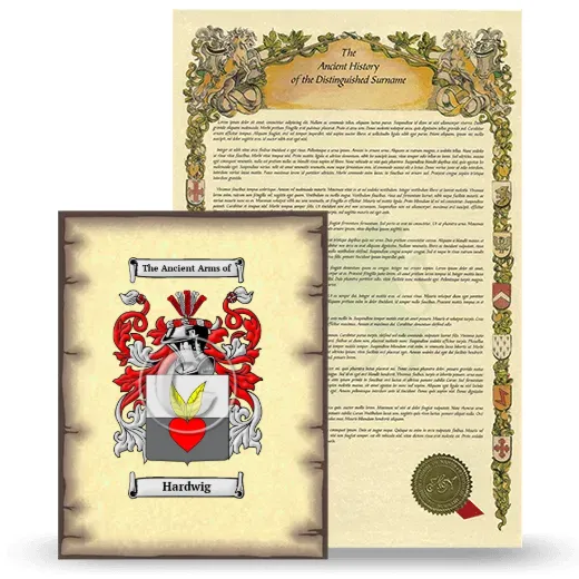 Hardwig Coat of Arms and Surname History Package