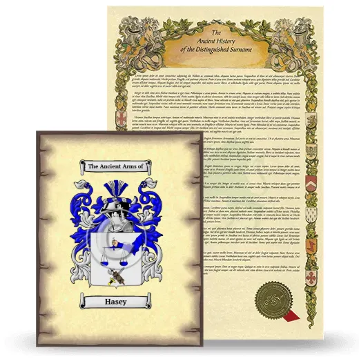 Hasey Coat of Arms and Surname History Package