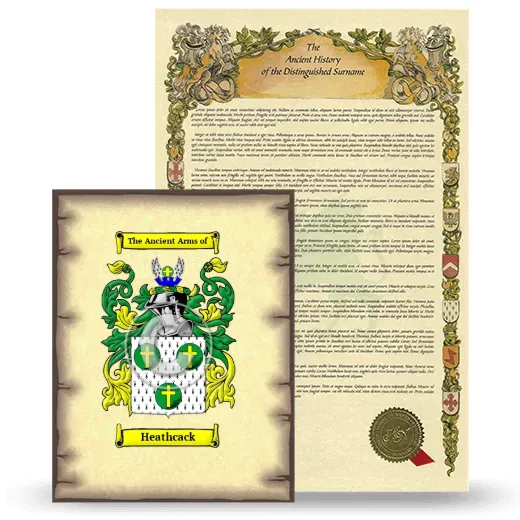 Heathcack Coat of Arms and Surname History Package