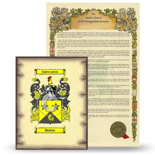 Heeter Coat of Arms and Surname History Package