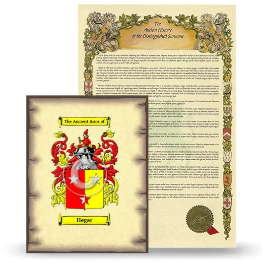 Hegar Coat of Arms and Surname History Package