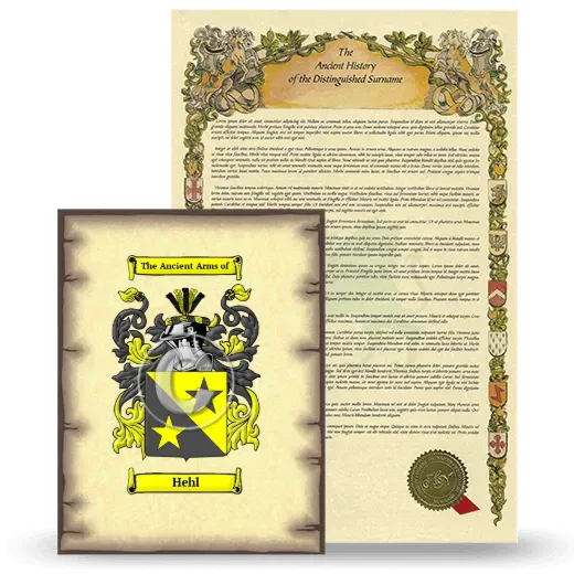 Hehl Coat of Arms and Surname History Package