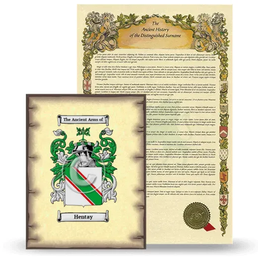 Hentay Coat of Arms and Surname History Package
