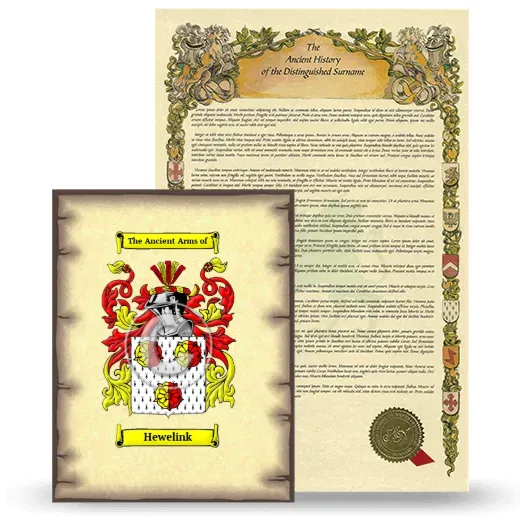 Hewelink Coat of Arms and Surname History Package