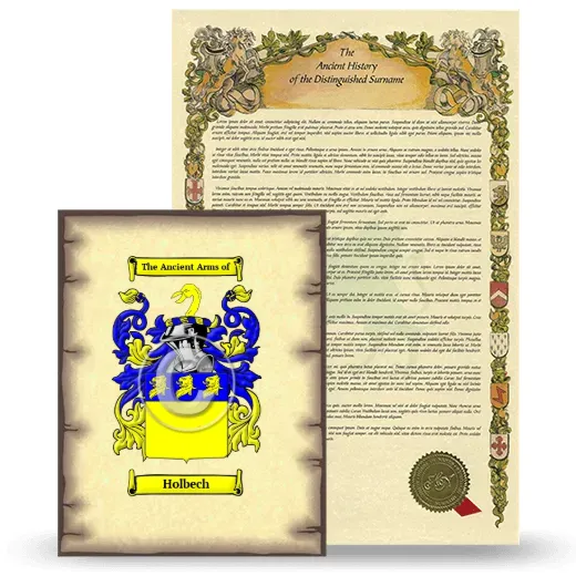 Holbech Coat of Arms and Surname History Package