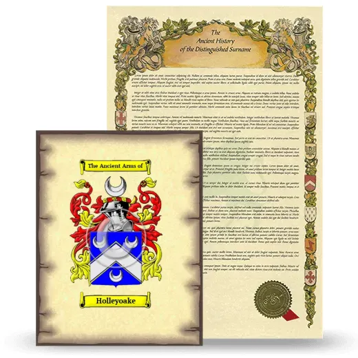 Holleyoake Coat of Arms and Surname History Package