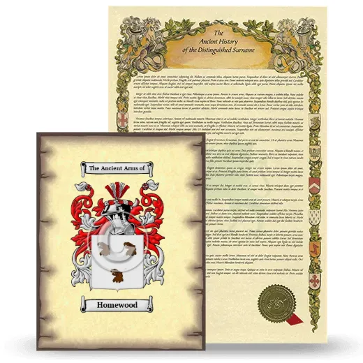Homewood Coat of Arms and Surname History Package