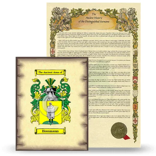 Hossmann Coat of Arms and Surname History Package