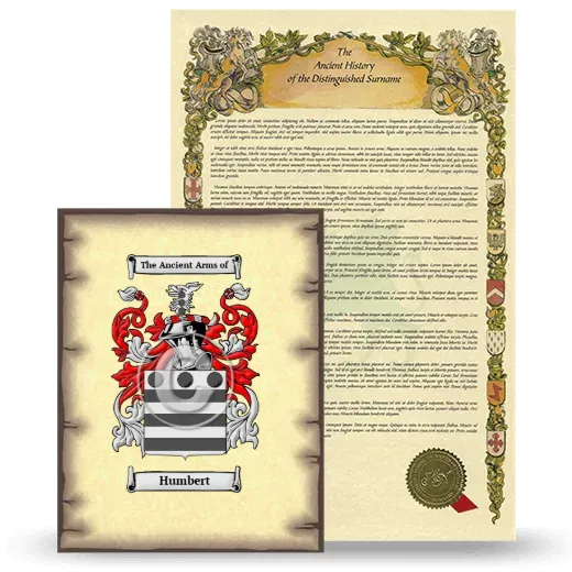 Humbert Coat of Arms and Surname History Package
