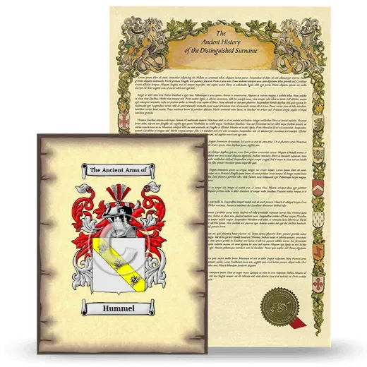 Hummel Coat of Arms and Surname History Package