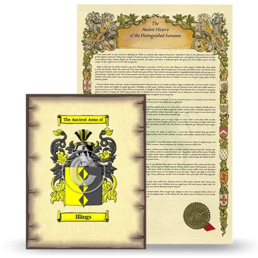 Illings Coat of Arms and Surname History Package