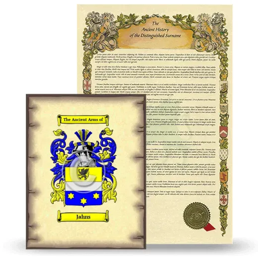 Jahns Coat of Arms and Surname History Package