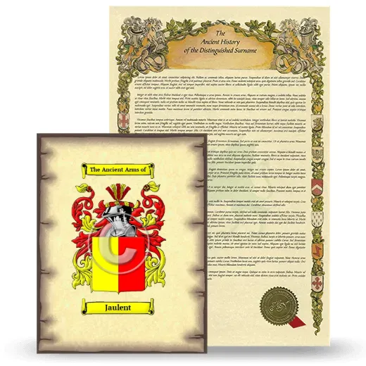 Jaulent Coat of Arms and Surname History Package