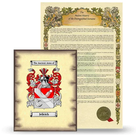 Jelicich Coat of Arms and Surname History Package