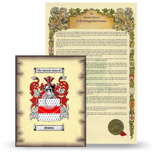 Jeness Coat of Arms and Surname History Package