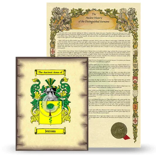 Jerrom Coat of Arms and Surname History Package