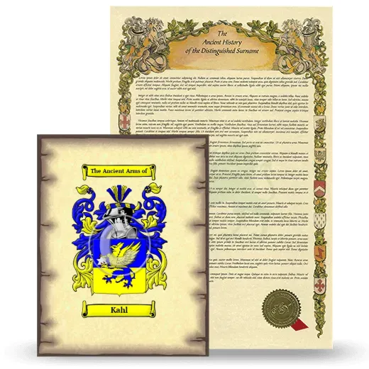 Kahl Coat of Arms and Surname History Package
