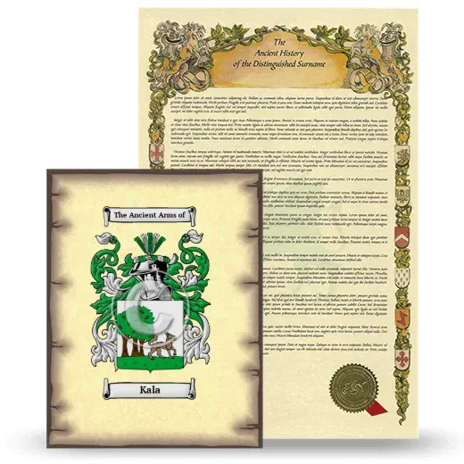 Kala Coat of Arms and Surname History Package
