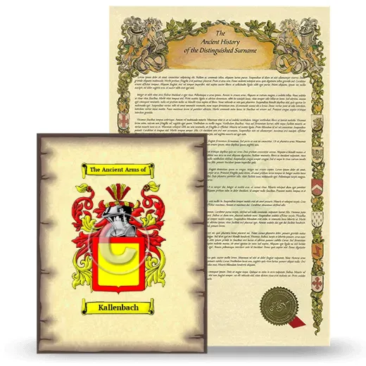 Kallenbach Coat of Arms and Surname History Package