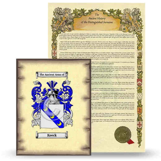 Keeck Coat of Arms and Surname History Package