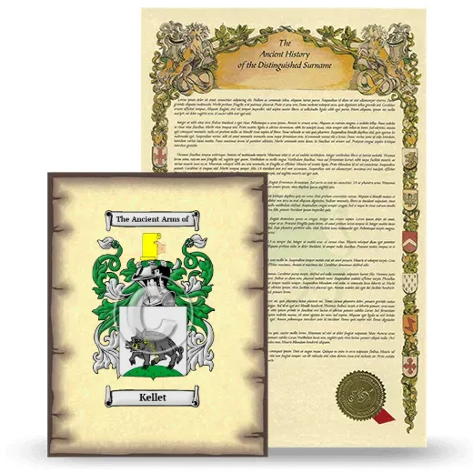 Kellet Coat of Arms and Surname History Package