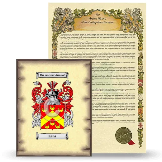 Kens Coat of Arms and Surname History Package