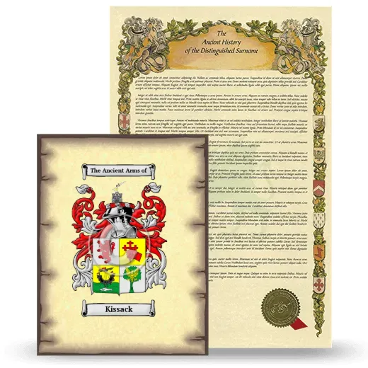 Kissack Coat of Arms and Surname History Package