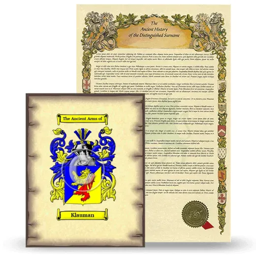 Klauman Coat of Arms and Surname History Package