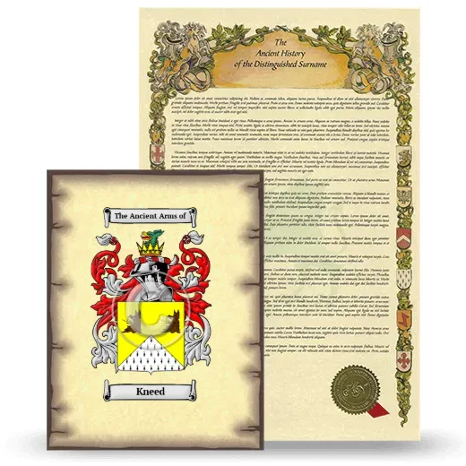 Kneed Coat of Arms and Surname History Package